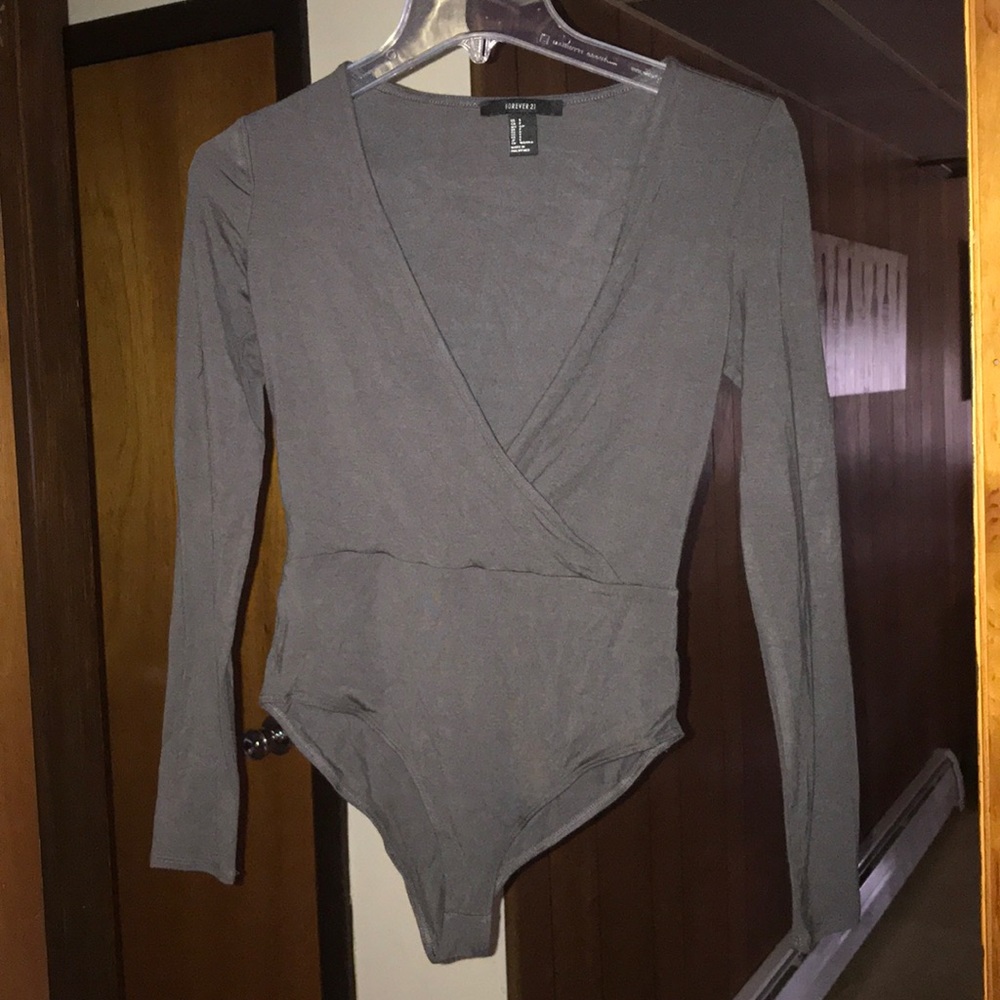 Dark grey long sleeve onesie
